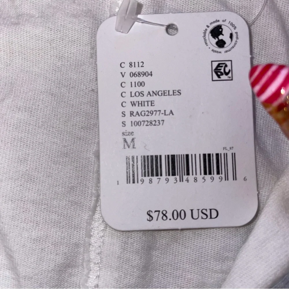 FREE PEOPLE Women's Ragabond Team Polo Size M In White - Picture 4 of 9